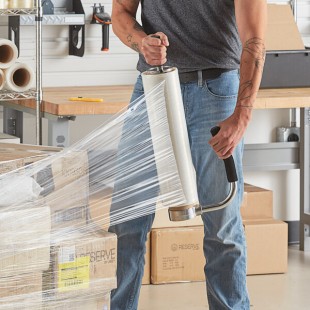 Lavex Heavy-Duty Steel Stretch Wrap Dispenser with Film Cutter Lavex Heavy-Duty Steel Stretch Wrap Dispenser with Film Cutter