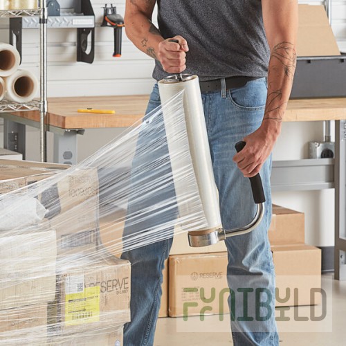 Lavex Heavy-Duty Steel Stretch Wrap Dispenser with Film Cutter