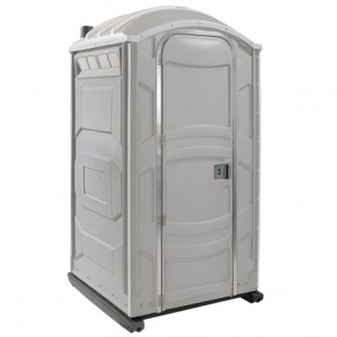 PolyJohn PJN3-1007 Light Gray Portable Restroom with Translucent Top - Assembled