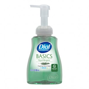 Dial Professional Basics DIA35432 10 oz. Hypoallergenic Foaming Hand Wash with Pump - 8/Case Dial Professional Basics DIA35432 10 oz. Hypoallergenic Foaming Hand Wash with Pump - 8/Case