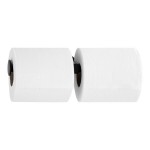 Bobrick Fino B-9547.MBLK Surface-Mounted Stainless Steel Double Roll Toilet Tissue Holder with Matte Black Finish