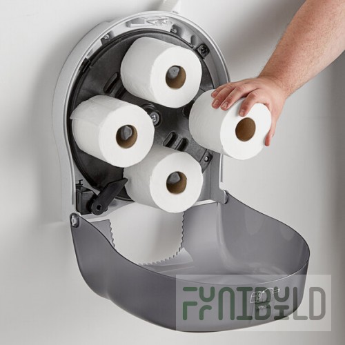 San Jamar R3900TBK Four Station Standard Roll Carousel Toilet Paper Dispenser