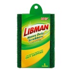 Libman 64 Yellow Synthetic Sponge Scrubber - 12/Case Libman 64 Yellow Synthetic Sponge Scrubber - 12/Case