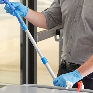 Lavex 8' Telescopic Pole with Click / Lock Adapter Cone
