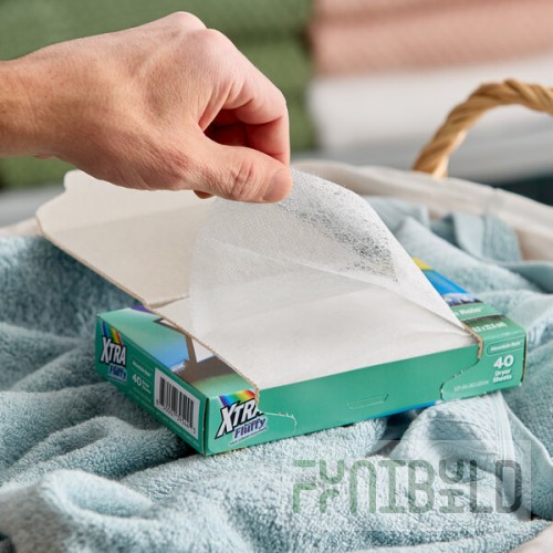 XTRA Nice'N Fluffy 40-Count Mountain Rain Fabric Softener Dryer Sheets - 12/Case