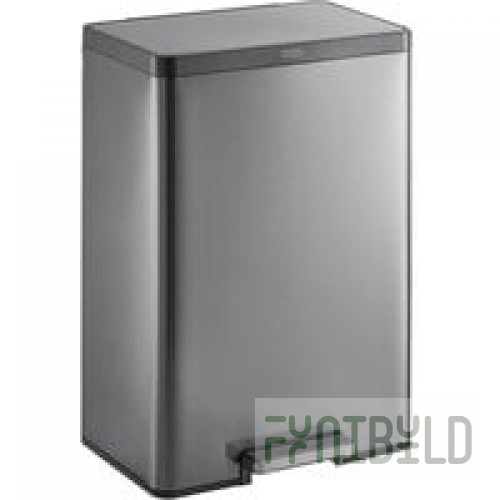 simplehuman CW2087 12 Gallon / 45 Liter Brushed Stainless Steel Slim Step-On Trash Can with Plastic Lid