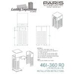 Paris Site Furnishings Lasting Impressions 461-360-0006 34 Gallon Black Powder-Coated Steel Rectangular Outdoor Trash Can