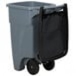 Rubbermaid® 1971941 32 Gallon Gray Wheeled Rectangular Trash Can with Lid Rubbermaid® 1971941 32 Gallon Gray Wheeled Rectangular Trash Can with Lid