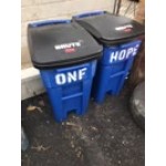 Rubbermaid® 1971941 32 Gallon Gray Wheeled Rectangular Trash Can with Lid Rubbermaid® 1971941 32 Gallon Gray Wheeled Rectangular Trash Can with Lid