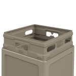 Commercial Zone 732102 PolyTec 42 Gallon Square Beige Trash Can