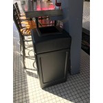 Commercial Zone 732102 PolyTec 42 Gallon Square Beige Trash Can