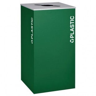 Ex-Cell Kaiser RC-KD36-PL EGX Kaleidoscope XL Series Emerald Texture Square 36 Gallon Customizable Plastic Receptacle Ex-Cell Kaiser RC-KD36-PL EGX Kaleidoscope XL Series Emerald Texture Square 36 Gallon Customizable Plastic Receptacle