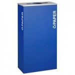 Ex-Cell Kaiser RC-KD36-PL EGX Kaleidoscope XL Series Emerald Texture Square 36 Gallon Customizable Plastic Receptacle