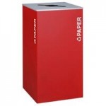 Ex-Cell Kaiser RC-KD36-PL EGX Kaleidoscope XL Series Emerald Texture Square 36 Gallon Customizable Plastic Receptacle