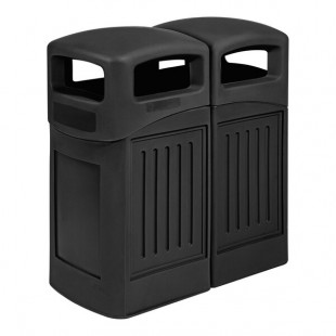 MasonWays Rhino DHRC 110 Gallon Dual Hood Top Trash / Recycling Can MasonWays Rhino DHRC 110 Gallon Dual Hood Top Trash / Recycling Can