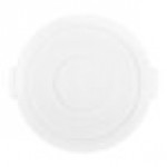 Carlisle 84102102 Bronco 20 Gallon White Flat Round Trash Can Lid