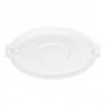 Carlisle 84102102 Bronco 20 Gallon White Flat Round Trash Can Lid
