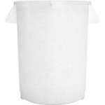 Carlisle 84102102 Bronco 20 Gallon White Flat Round Trash Can Lid