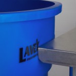 Lavex 20 Gallon Blue Round Commercial Trash Can / Ingredient Bin
