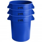 Lavex 20 Gallon Blue Round Commercial Trash Can / Ingredient Bin