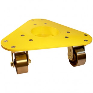 Bond 1500 lb. Steel Triangular Cup Dolly with Cast Iron Casters 4200 CI Bond 1500 lb. Steel Triangular Cup Dolly with Cast Iron Casters 4200 CI