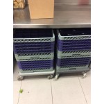 Noble Warewashing Gray Dish Rack and Glass Rack Dolly with 36 Noble Warewashing Gray Dish Rack and Glass Rack Dolly with 36