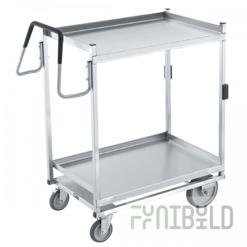 Vollrath 97207 Heavy-Duty Stainless Steel 2 Shelf Utility Cart - 44