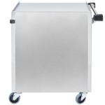 Lakeside 610 Stainless Steel 3 Shelf with Enclosed Base and Light Maple Finish - 27 3/4 Lakeside 610 Stainless Steel 3 Shelf with Enclosed Base and Light Maple Finish - 27 3/4