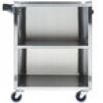 Lakeside 610 Stainless Steel 3 Shelf with Enclosed Base and Light Maple Finish - 27 3/4 Lakeside 610 Stainless Steel 3 Shelf with Enclosed Base and Light Maple Finish - 27 3/4