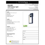 Canarm Kalino Black Outdoor LED Wall Light - 120V, 14W