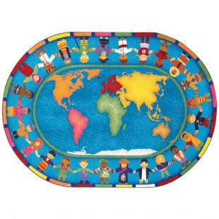 Joy Carpets Kid Essentials Hands Around the World 10' 9 Joy Carpets Kid Essentials Hands Around the World 10' 9