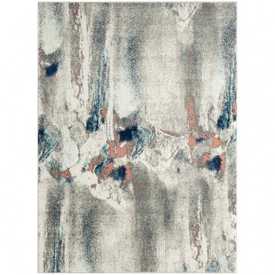 Abani Arto Collection 4' x 6' Gray Abstract Paint Strokes Area Rug
