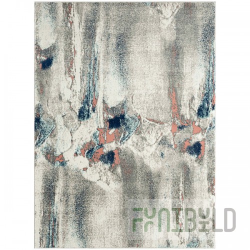 Abani Arto Collection 4' x 6' Gray Abstract Paint Strokes Area Rug