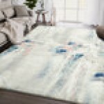 Abani Arto Collection 4' x 6' Gray Abstract Paint Strokes Area Rug