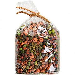 Kalalou 12 oz. Bag of Dried Orange and Green Putka Pods - 12/Pack