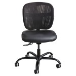 Safco 3397BV Vue Black Intensive Use Vinyl / Mesh Swivel / Tilt Task Chair