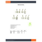 Safco 4203SL Brushed Nickel Metal Two-Peg Coat Hook / Wall Rack