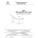 Safco 4203SL Brushed Nickel Metal Two-Peg Coat Hook / Wall Rack