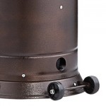 Backyard Pro Courtyard Series RNDFHBZ Bronze Round Portable Propane Outdoor Patio Heater with Glass Tube - 46,000 BTU