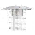 Backyard Pro Courtyard Series RNDFHBZ Bronze Round Portable Propane Outdoor Patio Heater with Glass Tube - 46,000 BTU