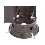 Backyard Pro Courtyard Series RNDFHBZ Bronze Round Portable Propane Outdoor Patio Heater with Glass Tube - 46,000 BTU