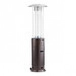 Backyard Pro Courtyard Series RNDFHBZ Bronze Round Portable Propane Outdoor Patio Heater with Glass Tube - 46,000 BTU