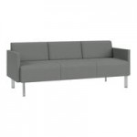 Lesro Luxe Lounge Series Open House Asteroid Fabric Loveseat with Upholstered Arms and Steel Legs Lesro Luxe Lounge Series Open House Asteroid Fabric Loveseat with Upholstered Arms and Steel Legs