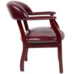 Boss B9540-BY Burgundy Vinyl Captain's Chair