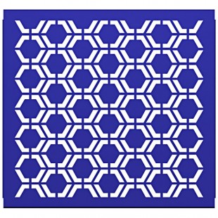 SelectSpace 3' Royal Blue Hexagonal Pattern Partition Panel