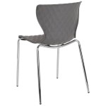 Flash Furniture LF-7-07C-GRY-GG Lowell Contemporary Gray Plastic Stackable Chair Flash Furniture LF-7-07C-GRY-GG Lowell Contemporary Gray Plastic Stackable Chair