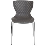 Flash Furniture LF-7-07C-GRY-GG Lowell Contemporary Gray Plastic Stackable Chair Flash Furniture LF-7-07C-GRY-GG Lowell Contemporary Gray Plastic Stackable Chair