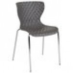 Flash Furniture LF-7-07C-GRY-GG Lowell Contemporary Gray Plastic Stackable Chair Flash Furniture LF-7-07C-GRY-GG Lowell Contemporary Gray Plastic Stackable Chair