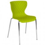 Flash Furniture LF-7-07C-GRY-GG Lowell Contemporary Gray Plastic Stackable Chair Flash Furniture LF-7-07C-GRY-GG Lowell Contemporary Gray Plastic Stackable Chair