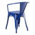Lancaster Table & Seating Alloy Distressed Blue Quartz Outdoor Arm Chair Lancaster Table & Seating Alloy Distressed Blue Quartz Outdoor Arm Chair